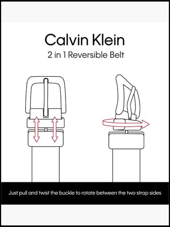 Reversible Belt with Buckle, Adjustable Fit for Jeans and Dresses main image 4